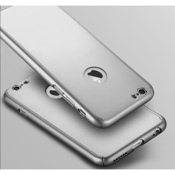 Skal - PHONILLICO - iPhone 8 PLUS - Silver - Helt skydd - Hård plast