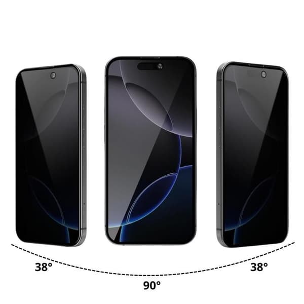 Skärmskydd - Phonillico® - iPhone 16 PRO MAX - Härdat glas - 2-pack - Antispion