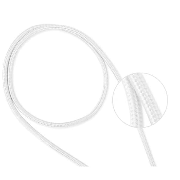 USB-C-kabel för Xiaomi REDMI NOTE 9 - NOTE 9 PRO - NOTE 10 - NOTE 10 PRO - Silver Vit Flätad Nylon 1 Meter [PACK 2] Phonillico®