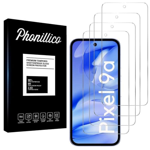 Härdat Glas för Google Pixel 9a [Pack 4] Skyddsglasfilm Phonillico®