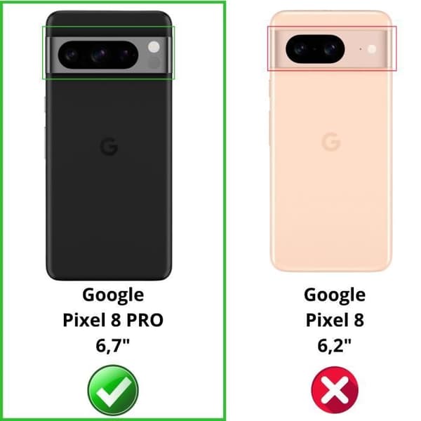 Coque Antichock för Google Pixel 8 PRO - Transparent mjuk silikonsskydd Phonillico®