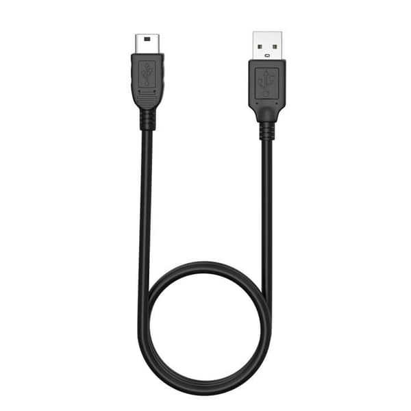 Lot med 2 kablar för BenQ DC E1000/DC E1460/DC E1465/DC E1480/DC E800/DC E820 - MINI USB/USB 2.0 Svart 1 Meter Phonillico®