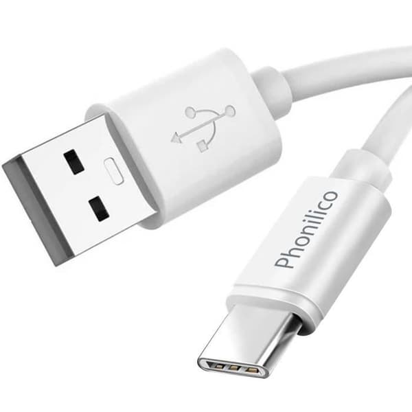 USB-C-kabel för Xiaomi REDMI NOTE 9 - NOTE 9 PRO - NOTE 10 - NOTE 10 PRO - USB-C laddningskabel Vit 1 Meter Phonillico®