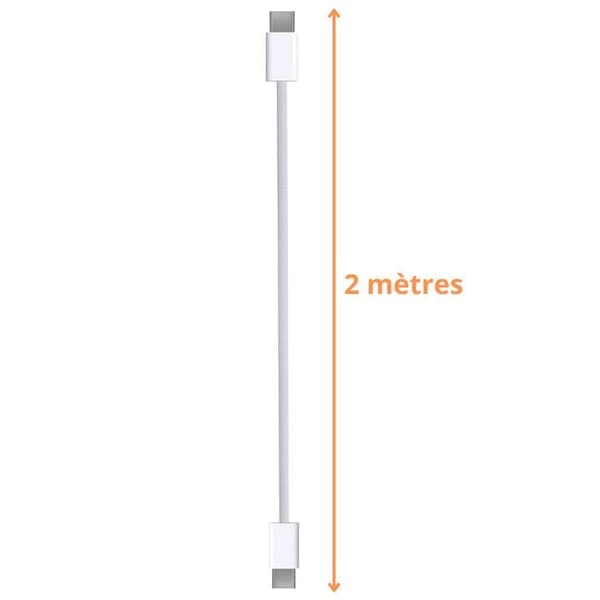 USB-C till USB-C-kabel för iPhone 17e / iPhone 16e - 2 meter flätad nylonkabel Phonillico®