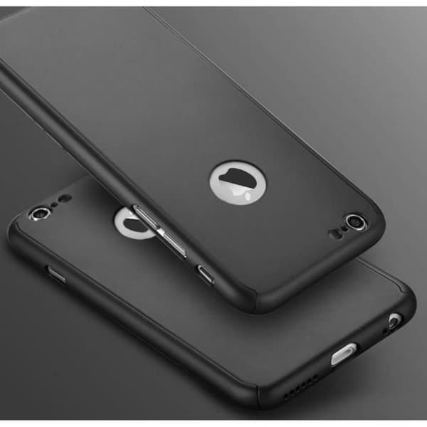 Heltäckande skyddsskal för Apple iPhone 8 PLUS - Svart - Phonillico