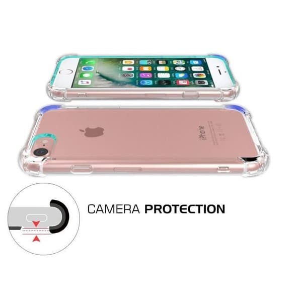 [Kompatibel Apple iPhone 7] Stötsäker Transparent Silikon [Phonillico®]