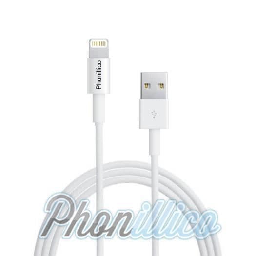 USB-kabel + Bil-laddare Vit kompatibel med iPhone 7 - Phonillico®