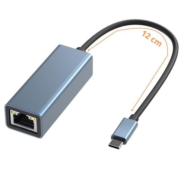 USB-C till Ethernet-adapter - Ej specificerad - Rj45 - 1000 Mbps - Kompatibel med Windows/Mac/Linux - Nätverkskabel