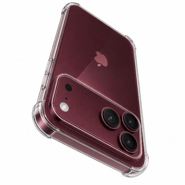 iPhone 18 PRO-fodral - Stötsäker Skydd Silikon Mjuk Transparent Phonillico®