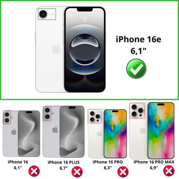 Skydd för iPhone 16e - Phonillico® - Flexibel - Stötresistent - Transparent - Slät