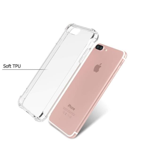 [Kompatibel Apple iPhone 8 PLUS] Stöttålig Silikon Transparent [Phonillico®]