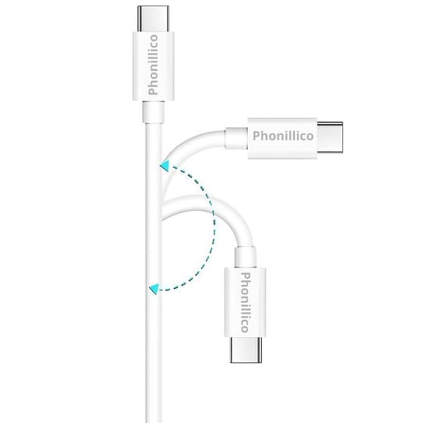 Kabel för Yamaha TW-E3A/TW-E3C/TW-E5A/TW-E5B/TW-E7A - USB-C-kabel Vit 2 Meter Phonillico