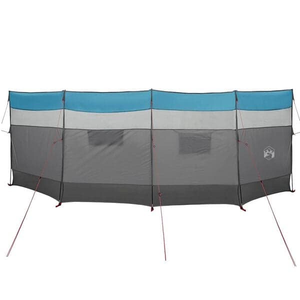 Vindskydd camping | 510x153 cm | Blå | Vattentät polyester | PU-beläggning
