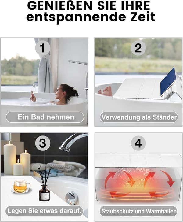 Badkarslock PVC vit | 70x170cm | 7mm | vikbart | vattentätt