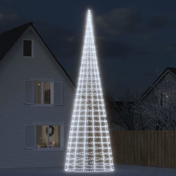 Lysgran 800 cm | koldhvid LED | 3000 lamper | til flagstang