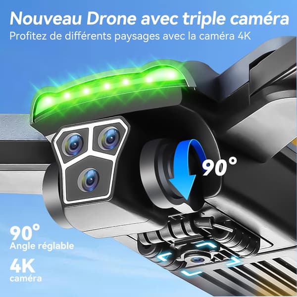 Kameradrone 4K | GPS | Wi-Fi-forbindelse | Lithium-ion batteri
