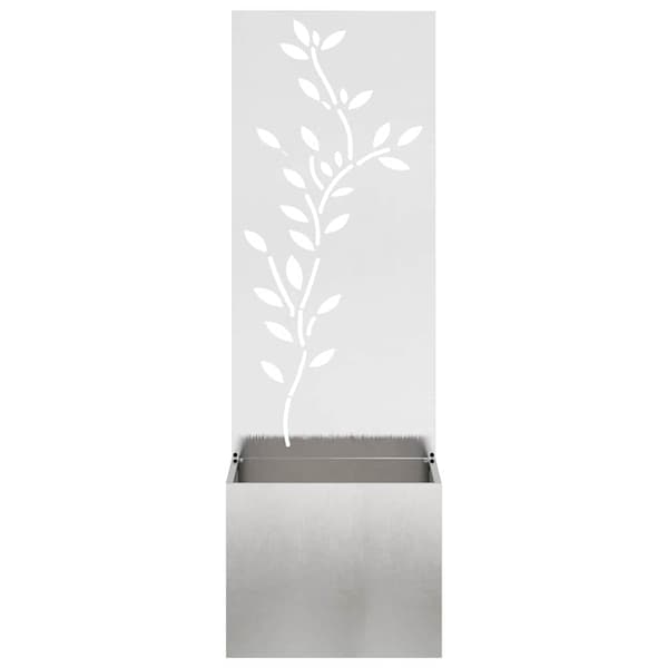 Havekasse sølv | 50 x 140 cm | dekorativt panel