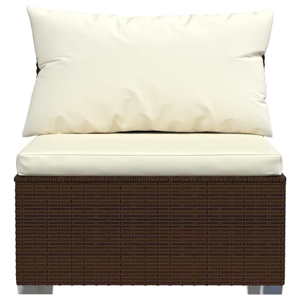 Havestolsmodul til sofa | brun | polyrattan | vejrbestandig | 1-sæde