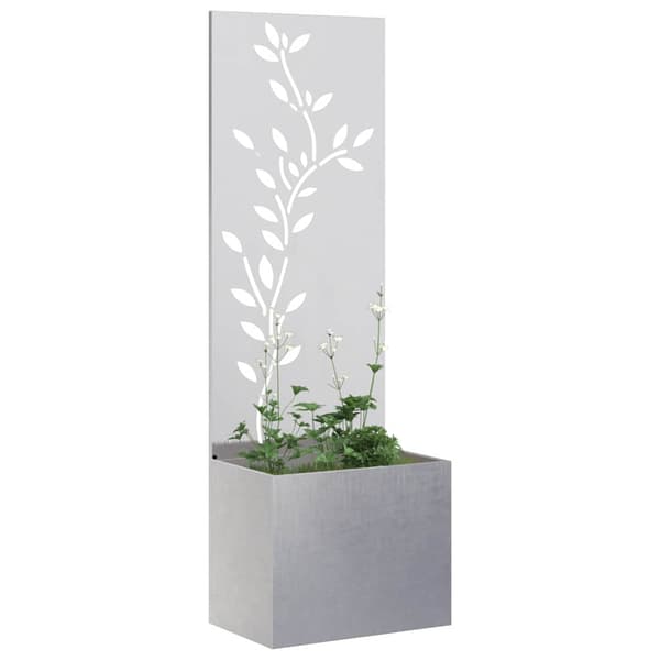 Havekasse sølv | 50 x 140 cm | dekorativt panel