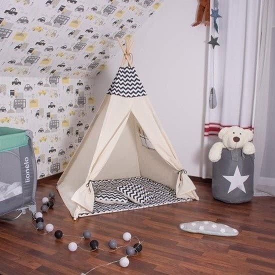 Legetelt Tipi Zebra | 100% bomuld | legetelt med vindue