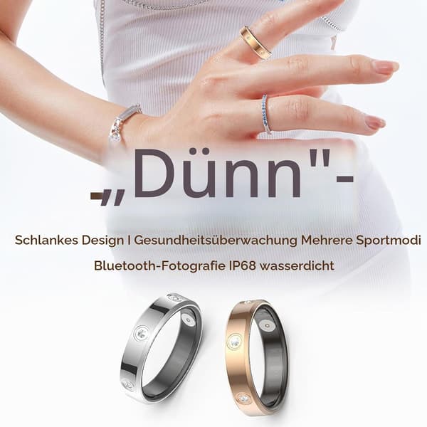 Sundhedsring sølv | pulsmåler | søvnanalyse | vandafvisende