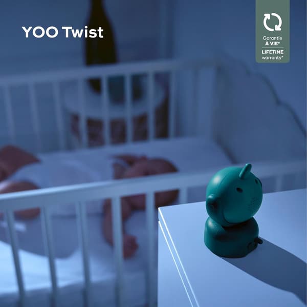 Barnvaktskamera trådlös | YOO Twist system | 360 graders sikt | vit