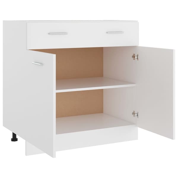 Underskåp Lyon 80x46x81,5 cm | Vit | Träbaserat material | 1 låda 2 hyllor