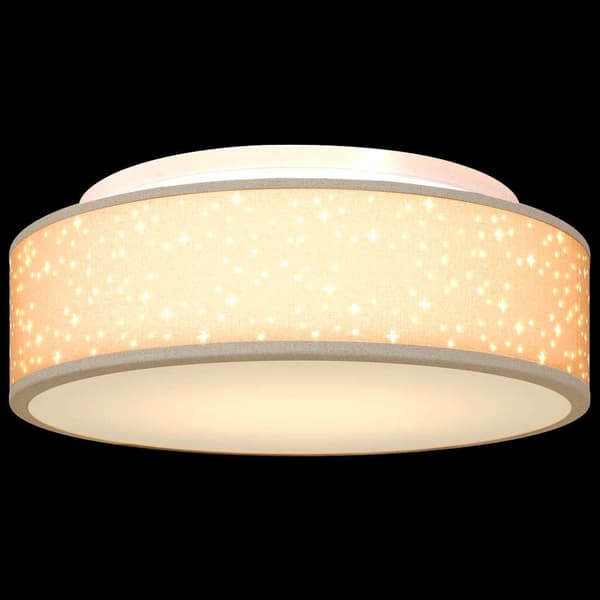Tygplafond gråbrun | 38 cm diameter | takbelysning