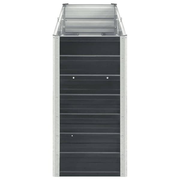 Højbed antracit 240x40x77 cm | galvaniseret stål | rektangulær