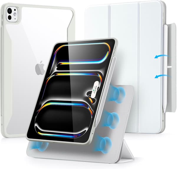 Tablettaske magnetisk | Hvid | iPad Pro 13 (2024) | Tri-Fold