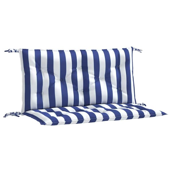 Havehynder 2-pak 100x50x7 cm | stribede | hvid & blå | polyester