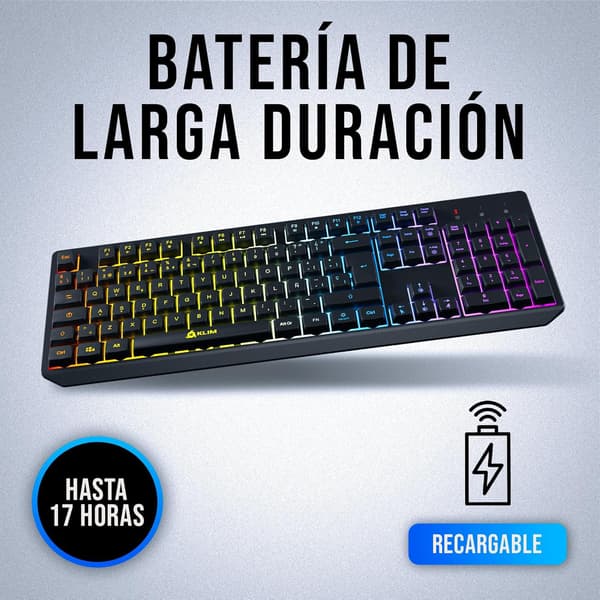 Computertastatur trådløst | Sort | RGB-belysning
