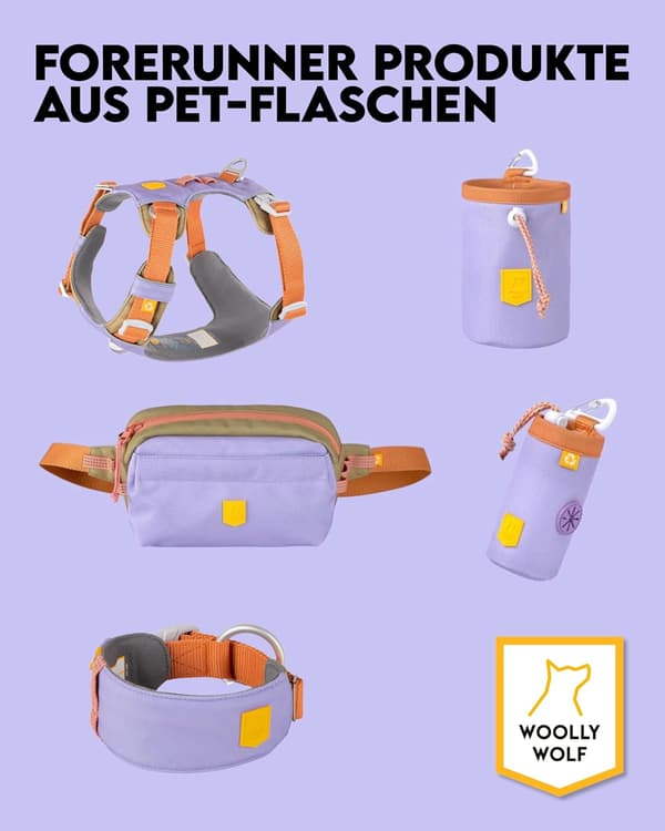 Fleecekläder hund lavendel | storlek 45 | återvunnen polyester | reflekterande
