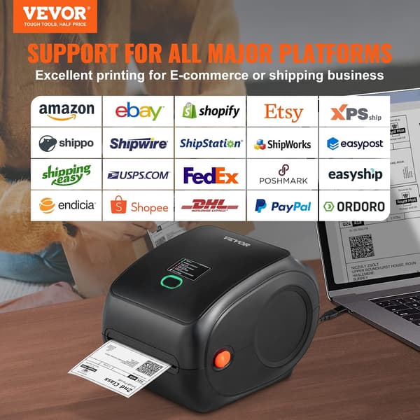 Kontorprinter til labels | Bluetooth | 300 dpi | USB | 150 mm/s | 4x6