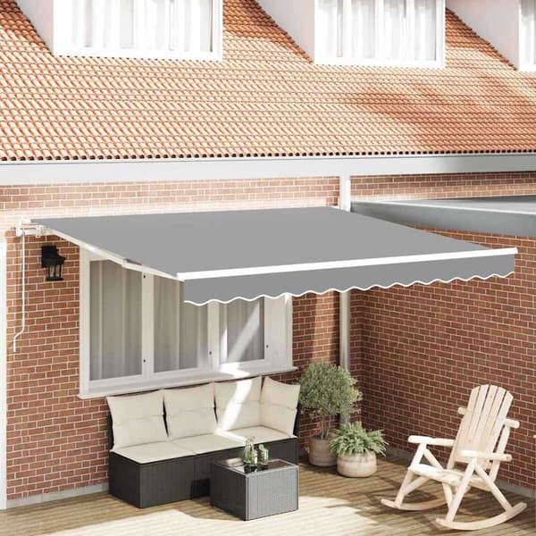 Manuell Markis Vit 3.5 x 2.5 m Metall