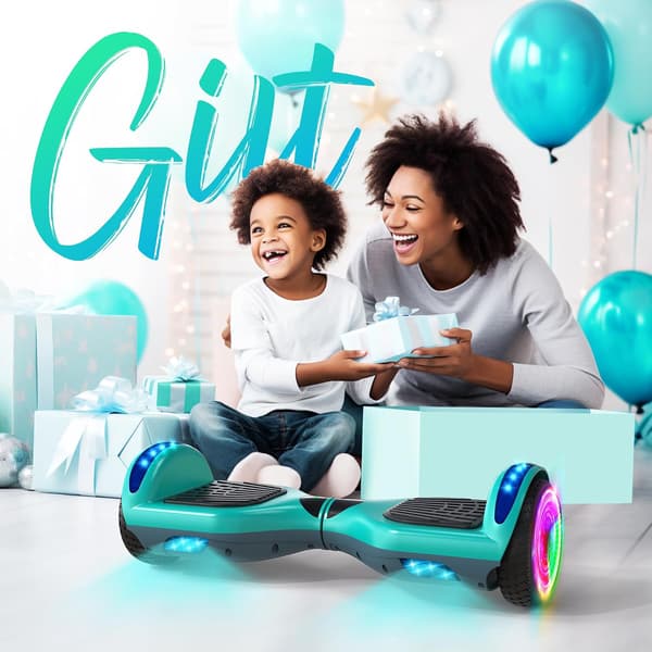 Selvbalancerende bræt 6,5 tommer | Bluetooth | LED-lys | gummidæk