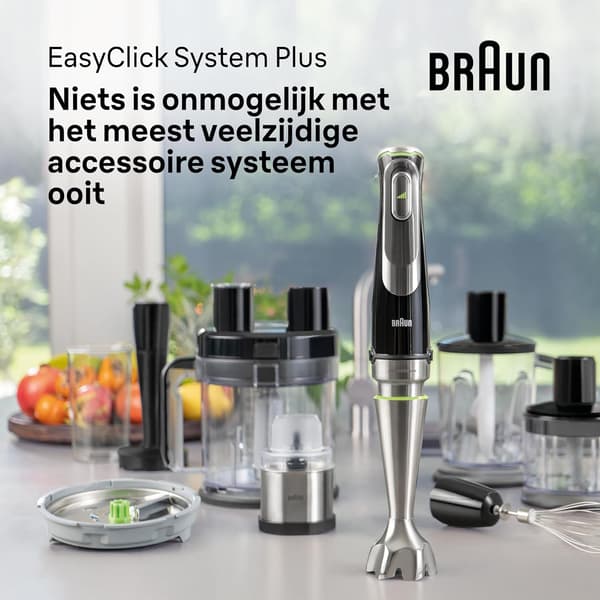 Stavblender 6-i-1 | 1200W | sort rustfrit stål | med tilbehør
