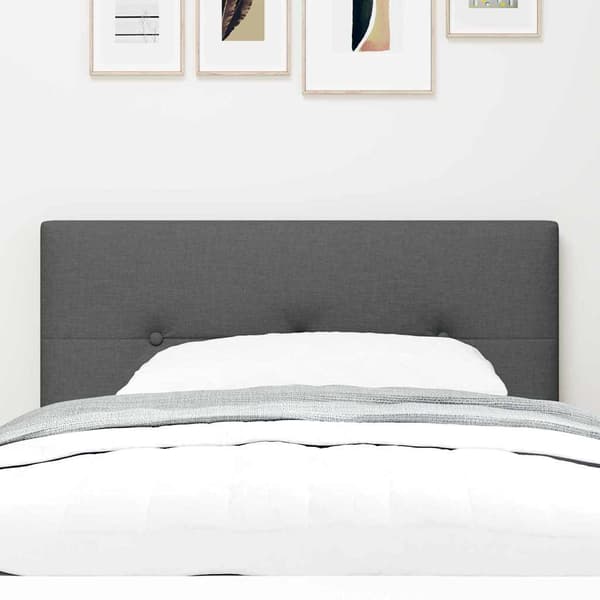 Sänggavel 80 cm | mörkgrå | tyg | LED-belysning