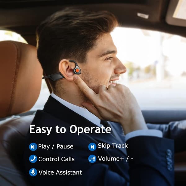 Trådløse hovedtelefoner | Open-Ear | Bluetooth 5.1 | Multipoint | Mute-knap | Mikrofon