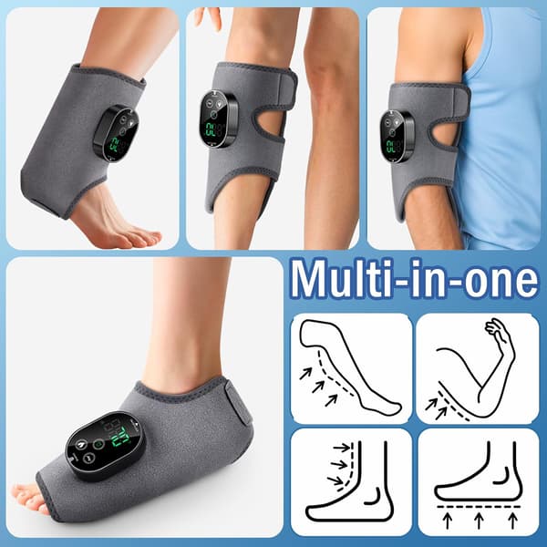 Fodmassageapparat 2-pak | trådløs | 3000mAh | 6 varmeniveauer | 3 vibrationstilstande | timer