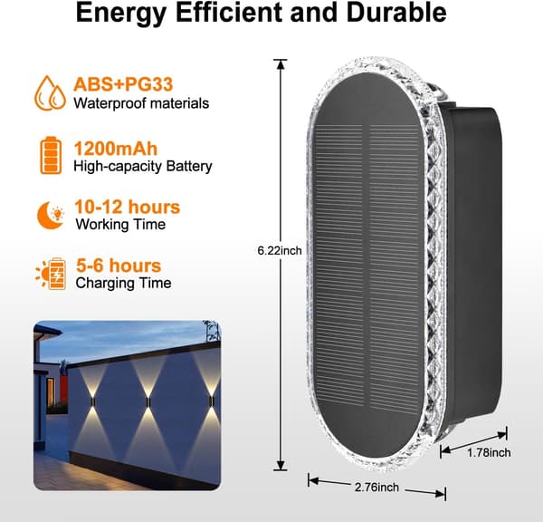 Havebelysning solceller | 8 stk | justerbar farvetemperatur