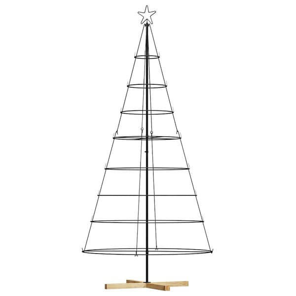 Vardagsrumsdekoration konformad gran | 210 cm | svart | stål