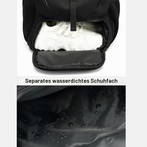 Vandrerygsæk stor | 60 liter | sort | rejsetaske til fly