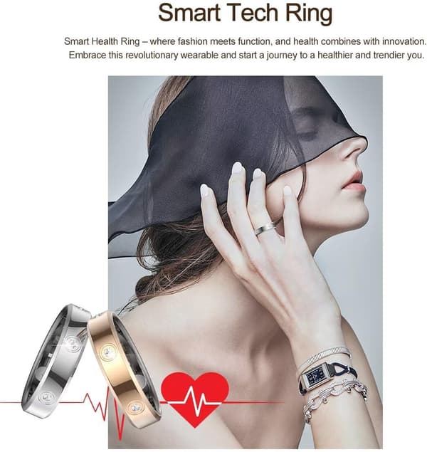 Smartring sølv | fitness tracker | pulsmåler | søvnmonitor