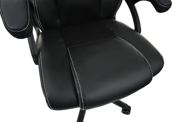 Spilstol gaming | Ergonomisk | Sort | Økolæder | Lændestøtte
