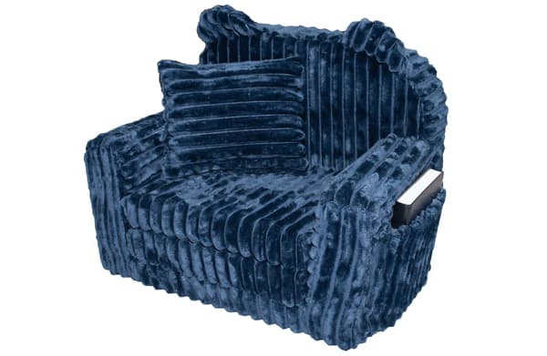Soffa liten | barn | manchester | 51x40x41 cm | blå