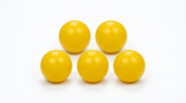 Plastikbolde gule | 500 pak | 70 mm diameter | kvalitetsmateriale