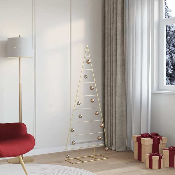 Indretningstræ 150 cm sort metal | lyskæde base