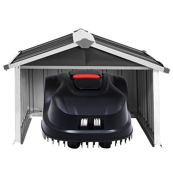 Gräsklipparhus antracit | 92x97x63 cm | stål | robotgräsklippare