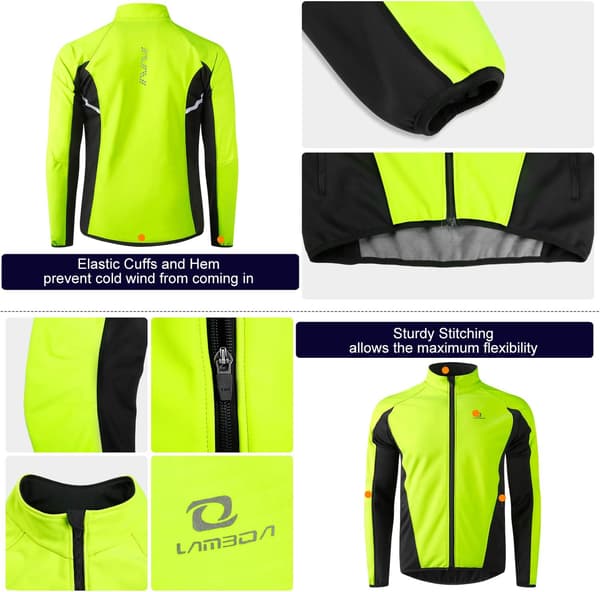 Vinterjacka cykling | Herr | Thermo softshell | Vind- och vattenavvisande